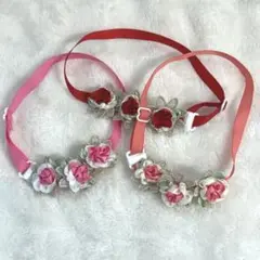 犬猫用 オシャレ用首輪 3点セット