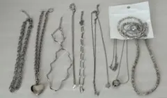 ネックレス 9点セット シルバー