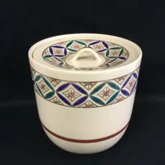 水指　京焼　茶道具　陶器　未使用品 M119 水指 『京焼』『手塚祥堂造』『金襴手』『染付祥瑞文