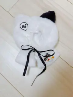【20cm】ハロウィン　ぬいぐるみ用　耳付きホワイトキャップ　服