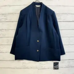 日本製 ノーカラージャケット 上品 タグ付き レディース S フォーマル 未使用