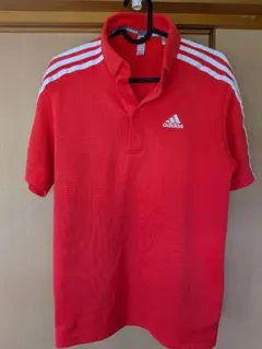 adidas ポロシャツ レッド - メルカリ