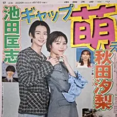 池田匡志 秋田汐梨 4/16中日體育報