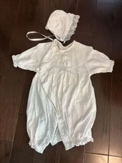 ベビー服セット ホワイト ドレス 帽子 薄手