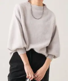 【新品未使用タグ付】 イエナ アンゴラファーニュアンスプルオーバー ファーニット 新品未使用タグ付】 イエナ アンゴラファーニュアンスプルオーバー