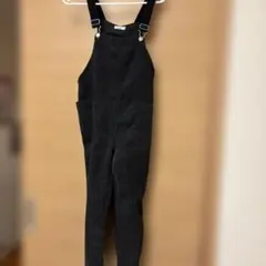 黒コーデュロイサロペットオーバーオール