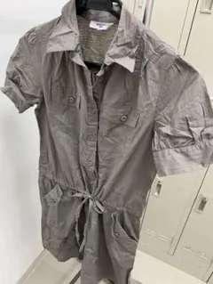NATURAL BEAUTY BASIC シャツワンピース 半袖　M わりと美品