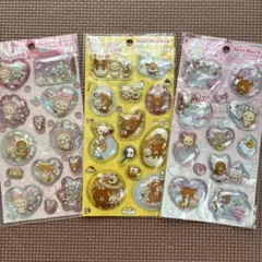 新品未開封★リラックマ ふにっとエアイン マスコットシール 3パックセット