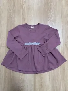 【新品未使用】プティマイン 花レースカットチュニック（サイズ130）