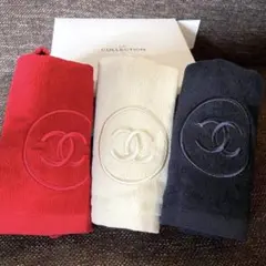 【新品未使用】CHANEL シャネル ハンドタオル 3枚セット ノベルティ