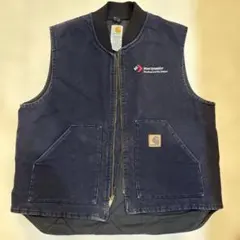 USA製 ヴィンテージ Carhartt カーハート ダック ベスト ネイビー アメリカ製 Carhartt ダックベスト ネイビー Size (XXL) ビッグサイズ