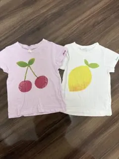 apres les cours チェリー•レモン　Tシャツ 2枚セット 100のサムネイル