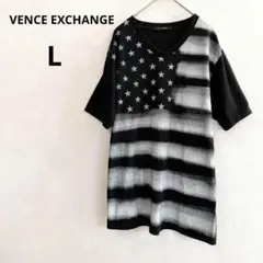【ヴァンスエクスチェンジ】　半袖　Tシャツ　ブラック　Lサイズ