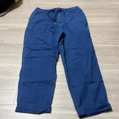 ネイビー ストレートパンツ ドローストリングのサムネイル