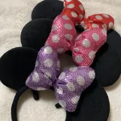 ディズニー　ミニー　カチューシャ　スパンコール