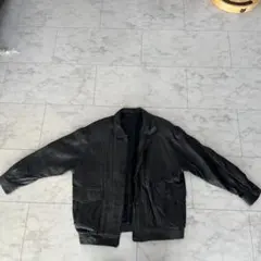 ブラックレザージャケット サイズ54