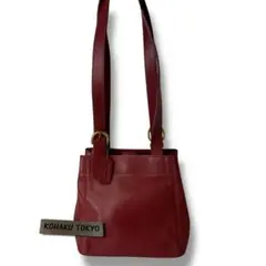 old coach Shoulder tote bag leather red