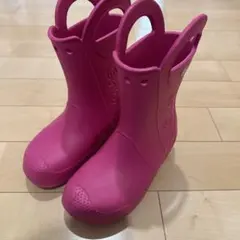 くろくろ様　クロックス　Crocs ピンク　長靴　20cm キッズ　レインブーツ
