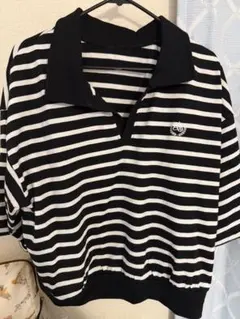 Javaストライプ 半袖ポロシャツ Lサイズ