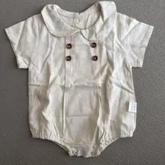 ベージュ 襟付きロンパース 60CM