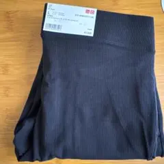 UNIQLO ウルトラストレッチリブレギンスパンツ Lサイズ ブラック