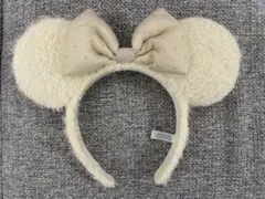 ディズニー ミッキー耳カチューシャ クリーム色