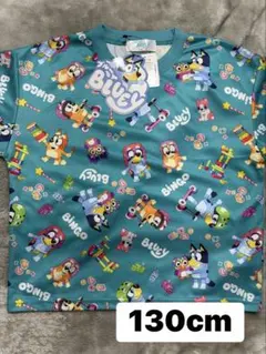 バースデイ　ブルーイ BLUEY 総柄　メッシュ　半袖Tシャツ　130cm新品のサムネイル
