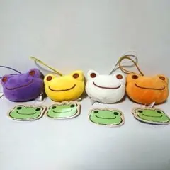 【タグ付】かえるのピクルス もちもちフェイスマスコット 4個セット プライズのサムネイル