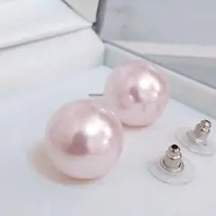 5914★高品質　人気スタッドピアス★艶貝真珠パール★シェル★貝