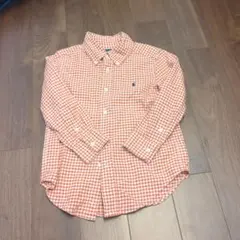Ralph Lauren オレンジ チェック 長袖シャツ 4/4Tのサムネイル