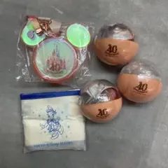 ディズニーランド 40周年 カプセルトイ エコバッグ　スナックケース　セット