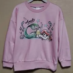 【新品】120 ディズニープリンセス アリエル 裏起毛 トレーナー