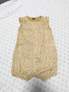 H&M　フラワーロンパース　74  6-9m イエロー