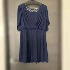 サイズ9 SOUP ネイビー ビジュー ドレス