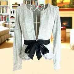 【新品未使用】Apuweiser-riche カーディガン　アンゴラ混紡　リボン