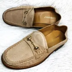 【美品】カミナンドsize7 バブーシュ　ビットローファー　トープ　スエード