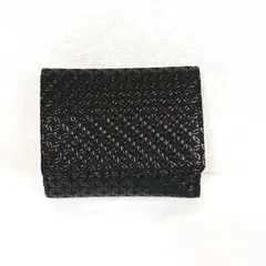 【未使用】 印傳屋 印伝 二つ折り財布 ブラックのサムネイル
