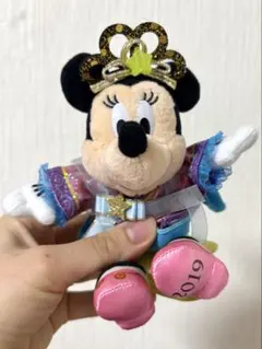 ◯ ミニーマウス　2019 七夕　ぬいぐるみバッジ