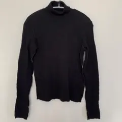 ブラック タートルネック長袖　GU Sサイズ