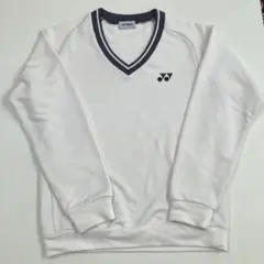 YONEX Sサイズ Vネック 長袖　トレーナー　ホワイト　グレー　ヨネックス