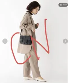 OPAQUE.CLIP ウーリッシュツイルバンドカラーシャツ　セットアップ