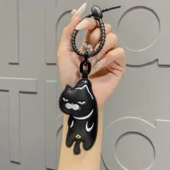 クロネコ チャーム 黒猫 アクセサリー バッグチャーム ファッション小物 ねこのサムネイル