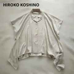 美品　Hiroko Koshino オーバーブラウス　ビッグシャツブラウス 美品 Hiroko Koshino オーバーブラウス ビッグシャツブラウス - メルカリ