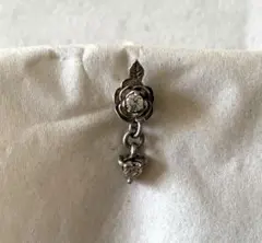 silver925 薔薇 ピアス ジルコニア