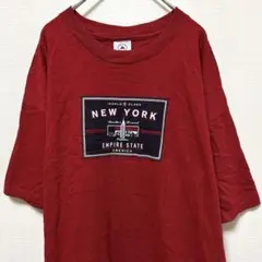 デルタ Tシャツ クルー半袖 ロゴ XL 赤 綿 ゆるだぼ 大きいサイズのサムネイル