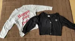 子供用 白い長袖シャツ カーディガン 140cm