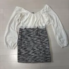 フリル タイトドレス　ドレス　キャバ