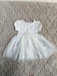 H&M ホワイト チュチュワンピース