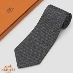 ✨未使用✨HERMES ファソネ　馬具柄 ネイビー　ネクタイ