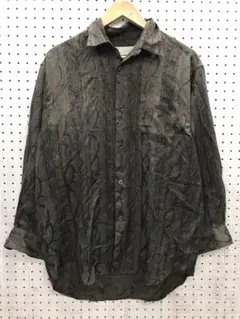 New Rocky 日本製 古着 エキゾチック ペイズリー 総柄 長袖シャツ